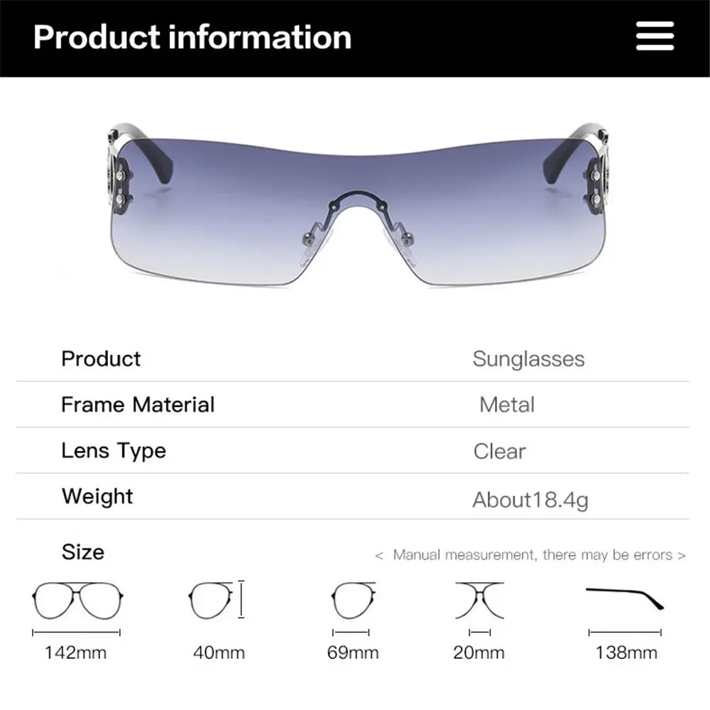 New Punk Sunglasses Women Luxury Brand Designer Sun Glasses UV400 Unisex Shades Eyewear Fashion Y2k Eyeglasses - Image 5